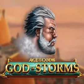 Age Of The Gods: God of Storms logo – Slots by Playtech at Rocket Riches Casino