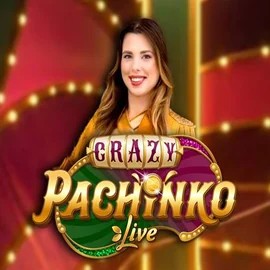 Crazy Pachinko logo – Live Casino by Evolution at Rocket Riches Casino