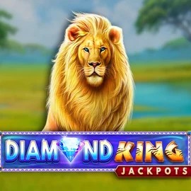 Enjoy Diamond King Jackpots by SpinPlay Games – logo hosted on rocket-richescasino.com