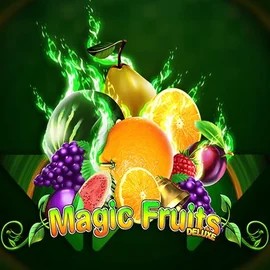 Magic Fruits Deluxe game by Wazdan – logo hosted on Rocket Riches Casino