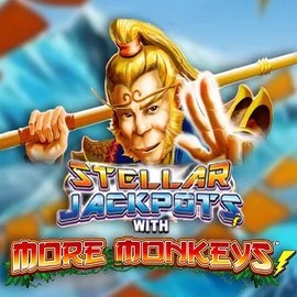 Stellar Jackpots with More Monkeys slot icon by Lightning Box Game, available at Rocket Riches Casino