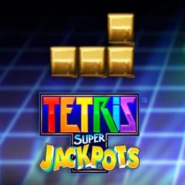 Tetris Super Jackpots online game logo by WMS on rocket-richescasino.com